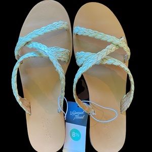 Womens Light Sage Green Universal Thread Sandals Size 8 1/2 NWT